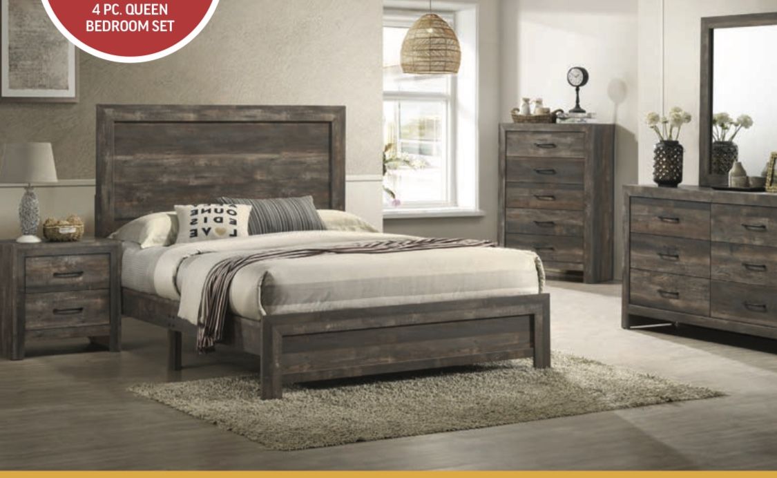 New 5 Piece Queen Bedroom Set Includes Free Delivery