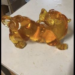 Orange Chinese Dragon  Glass  Crystal 