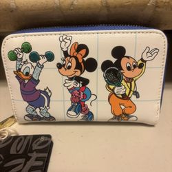 Disney Loungfly Workout Wallet  Minnie. Mickey And Donald 
