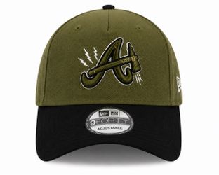 New Era Atlanta Braves 9FORTY Olive Black Hat