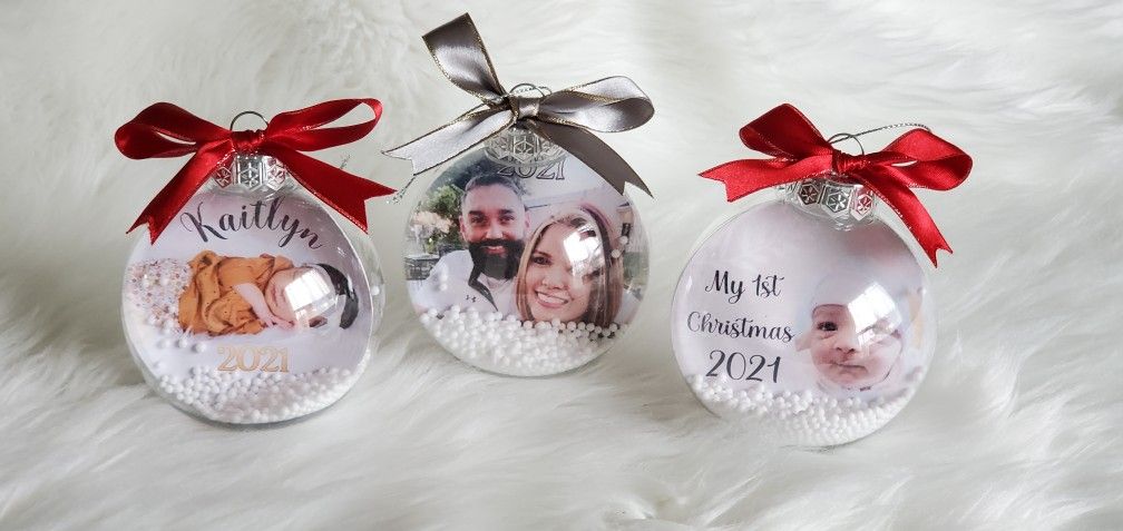 Personalized Custom Christmas Ornament Clear Sphere - Esfera De Navidad Personalizada 