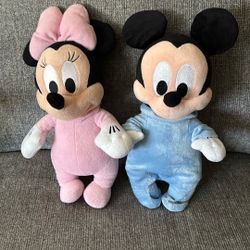 2pcs. Baby  Minnie &  Mickey Stuffed Animals