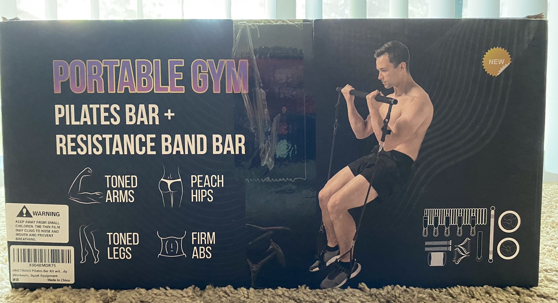 Portable Gym:Pilates Bar And Resistance Band