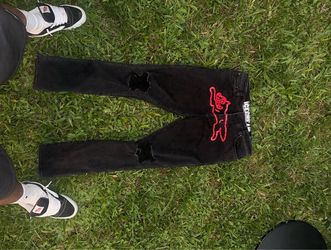 Ice Cream Black Distressed Denim Jeans