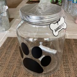 Pet Canister Paw 🐾 Chalkboard- Medium