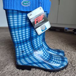 Florida Gators Football Blue Rain Boots