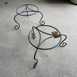 2 large heavy duty plant stands