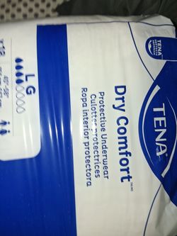 Tena dry comfort underwear protection large 45" to58"