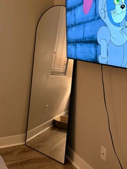 Arched full length mirror