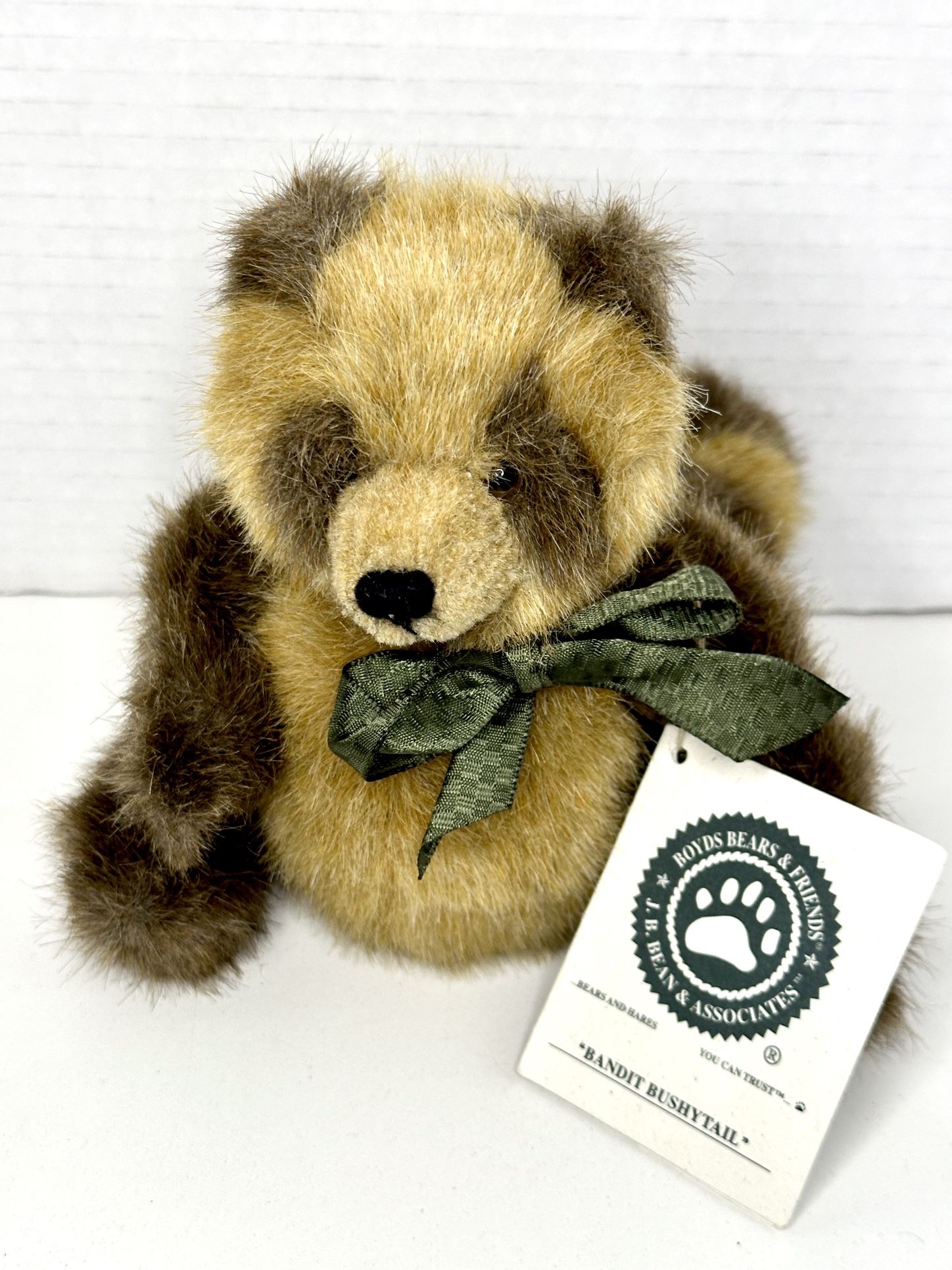 Vintage 90’s Boyds Bears & Friends J.B. Bean Series “Bandit Bushytail” Raccoon Stuffed Plush