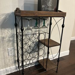 Wine Rack/Bar Cart - Good Condition 
