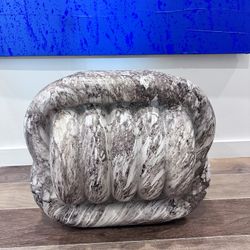 Love Knot Breccia Capraia Faux Marble Indoor / Outdoor Accent Stool