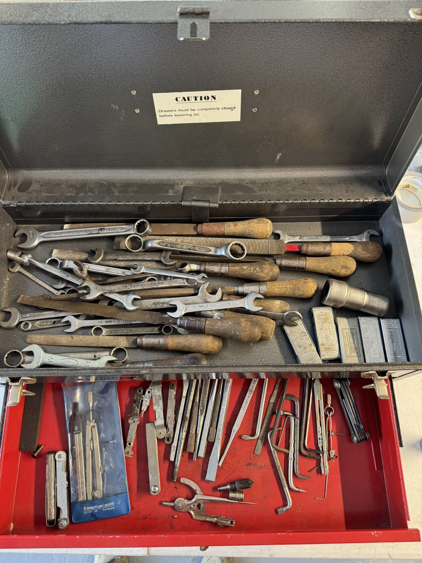 Vintage Chicago USA Homak Tool Box With Tools