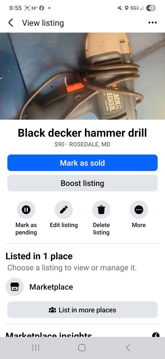 Black Decker Hammer Drill