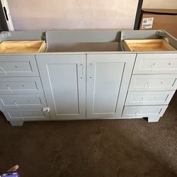 NEW ARIEL Taylor 66” Bathroom Vanity Cabinet Gray – NO TOP/SINK