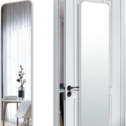 47x14 Mirror Rectangle Full Body Length Door Hanging Wall Mounted Metal Frame Dressing Make-up Mirrors for Entryway Bedroom Bathroom Living Room 47 14