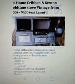 Home Cribben & Sexton Old Time Stove