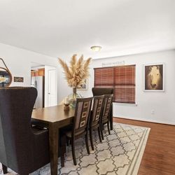 Dining Room Table Set With Hand Crafted Bench