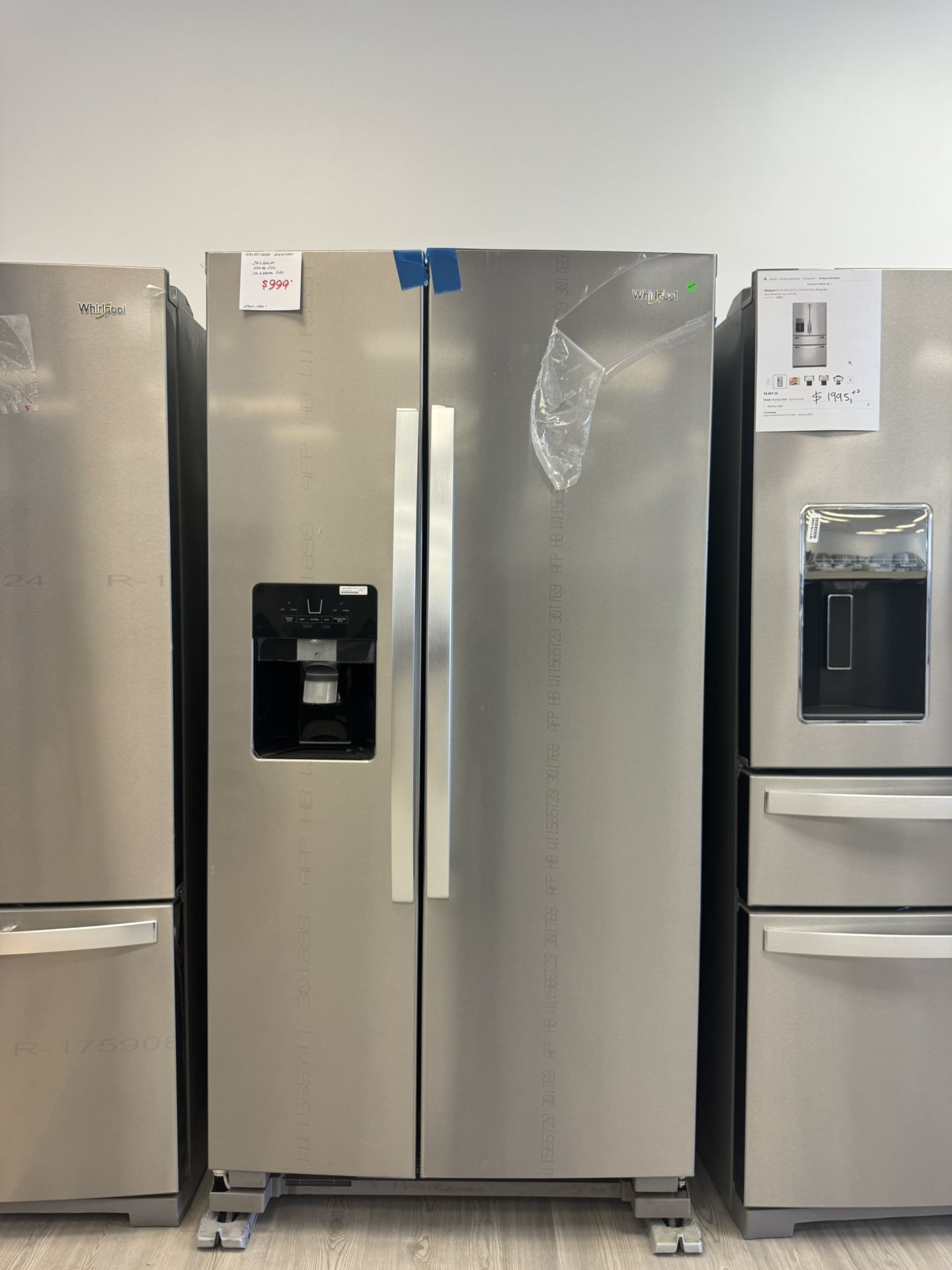 Whirlpool Side By Side Refrigerator In Fingerprint Resistant Stainless Steel 