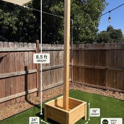 String Light Planter / Planter With Post 