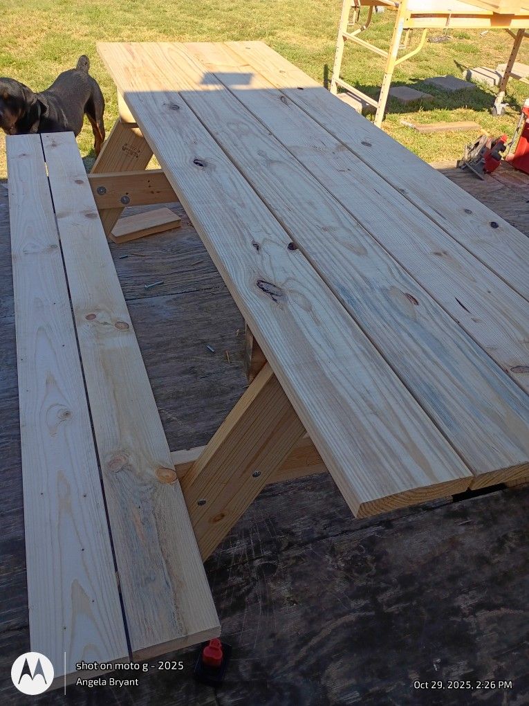 Built to Last: Custom Wooden Picnic Tables