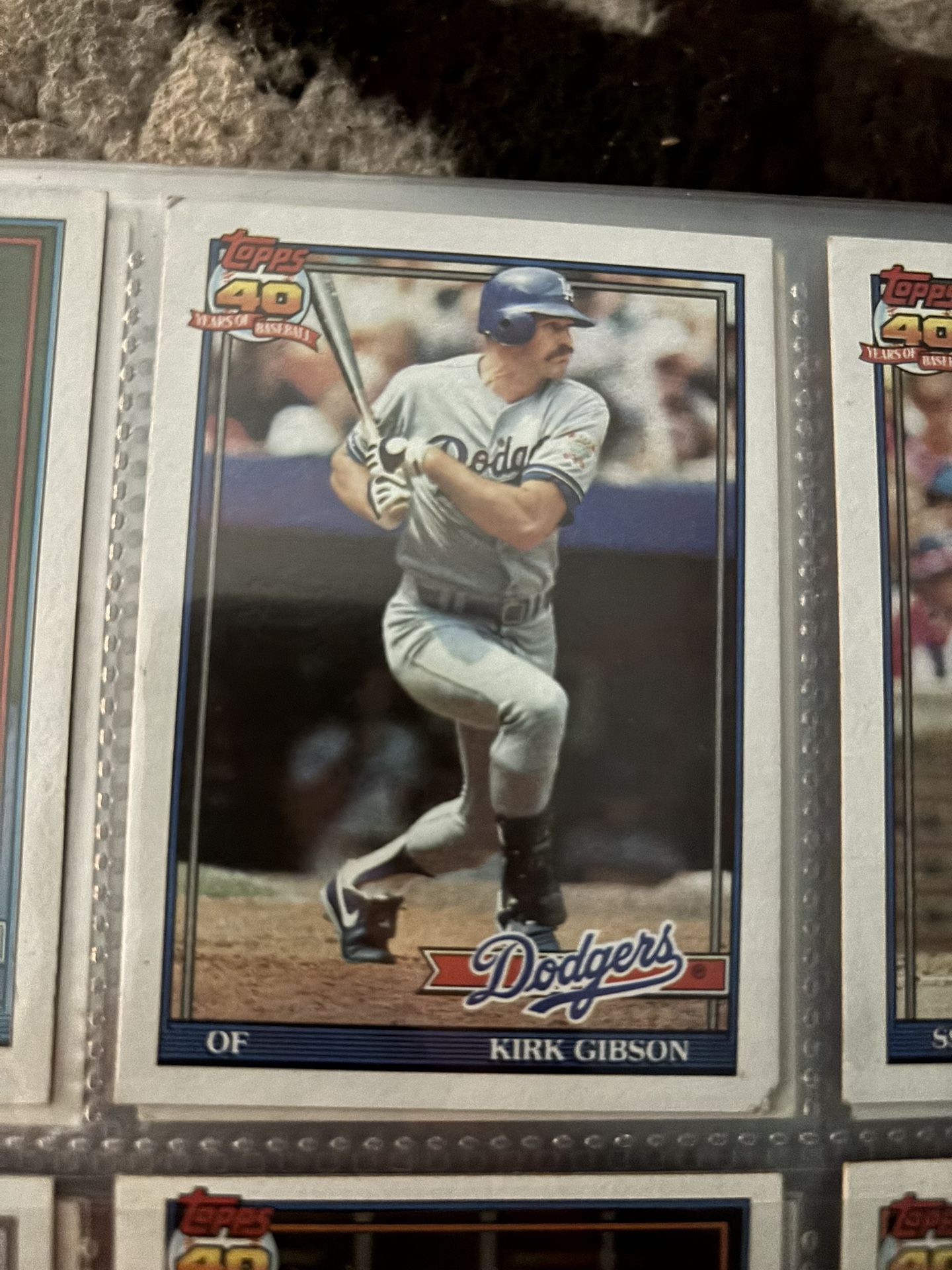 Topps #490 Kirk Gibson baseball card #baseball #90sbaseball
