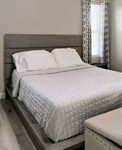 Queen Bed Headboard & Frame