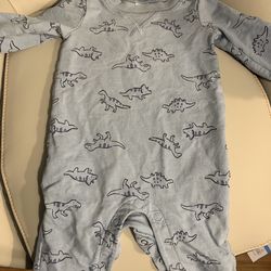 Dinosaur baby zip pajamas