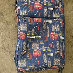 Large London Print Suitcase – Lightweight Spinner Luggage