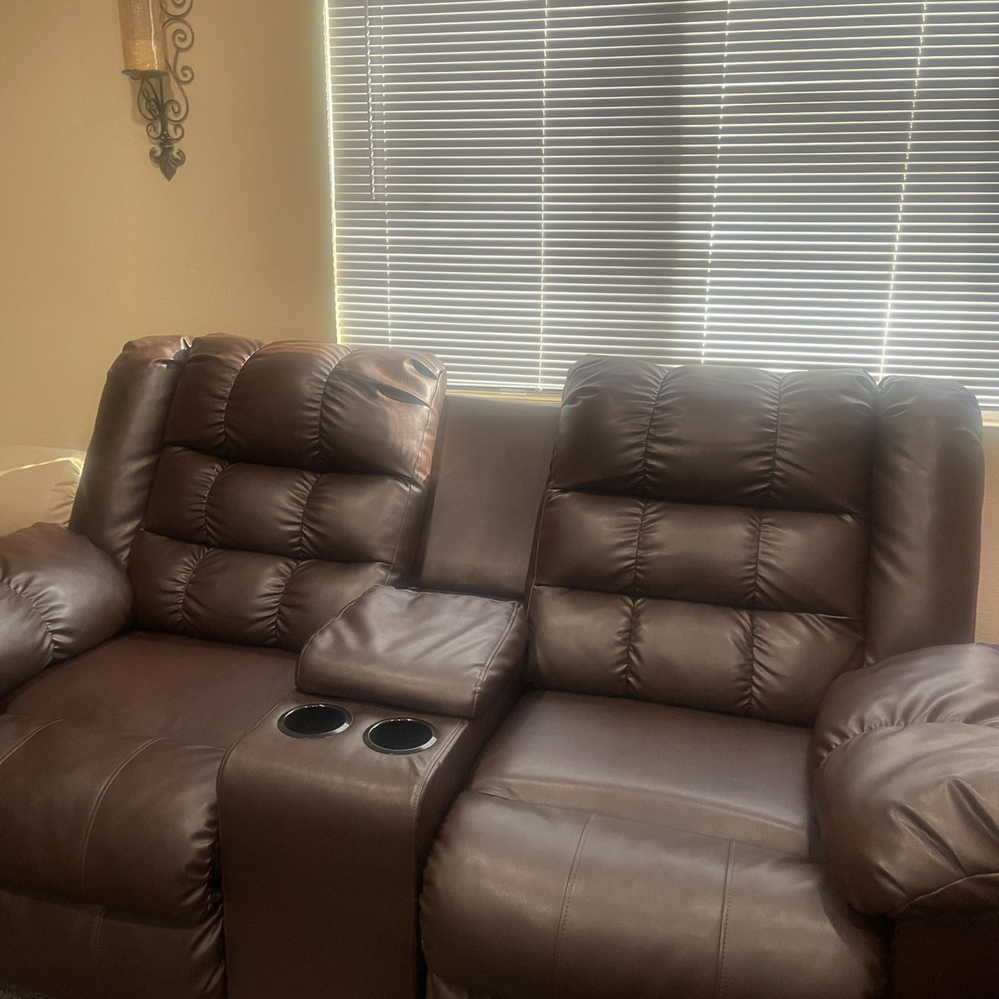 Leather Recliner Couch 