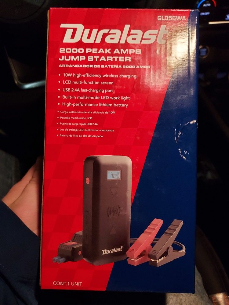 DURALAST 2000 PEAK AMPA JUMP STARTER