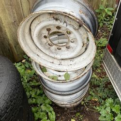 Wheel Set 16.5x6 GMC Chevy C20 Oem Steel