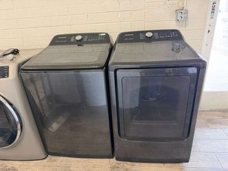 Samsung washer and dryer set black color with warranty