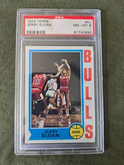 JERRY SLOAN 1974 Topps #51 PSA Graded Card NM-MT 8 NBA Chicago Bulls
