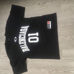 Balenciaga Oversized Jersey Tee #10 (Black/White)