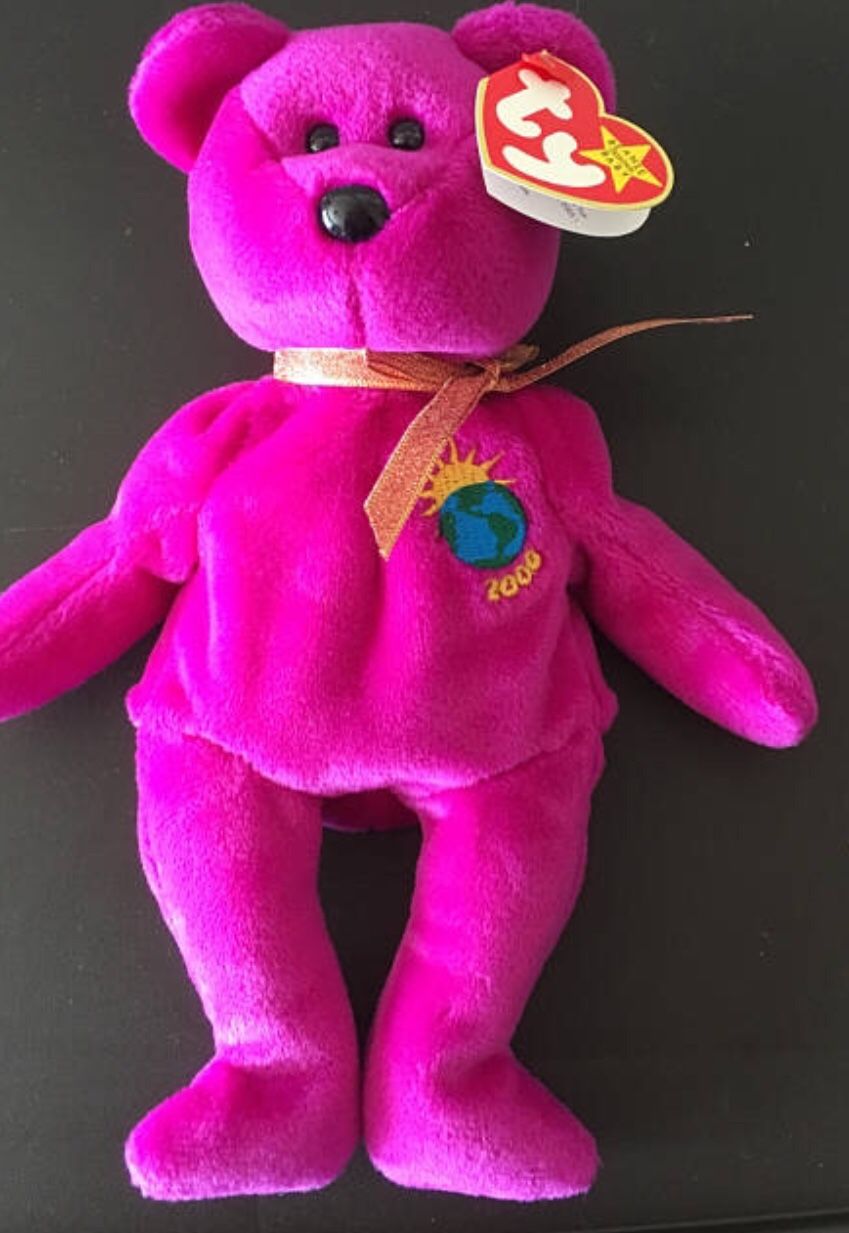 Rare Beanie Baby Original Collectors Item: Millennium (with tag ERRORS....valuable)