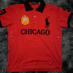 Polo Ralph Lauren Men's Slim Fit M Red/Black Short Sleeve