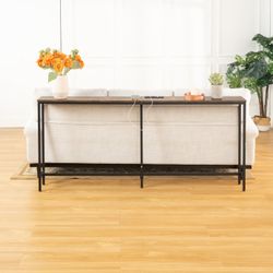 Jamile Narrow Console Table with Charging Station