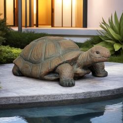 SKYFIRE Turtle Statues for Garden - 34.2” x 18.1” x 11.4” Fiber Reinforced Concrete Figurine Statue, Garden Sculptures & Statues Decor for Outdoors, L