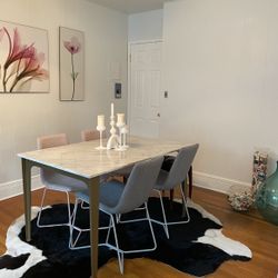 CB2 Marble Dining Table - Pending Sale