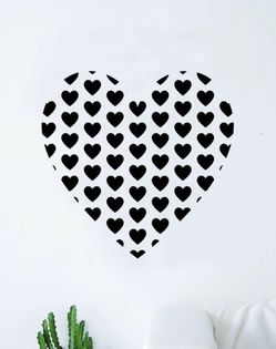 PRE MADE Wall Decal Home Decor Hearts Girls