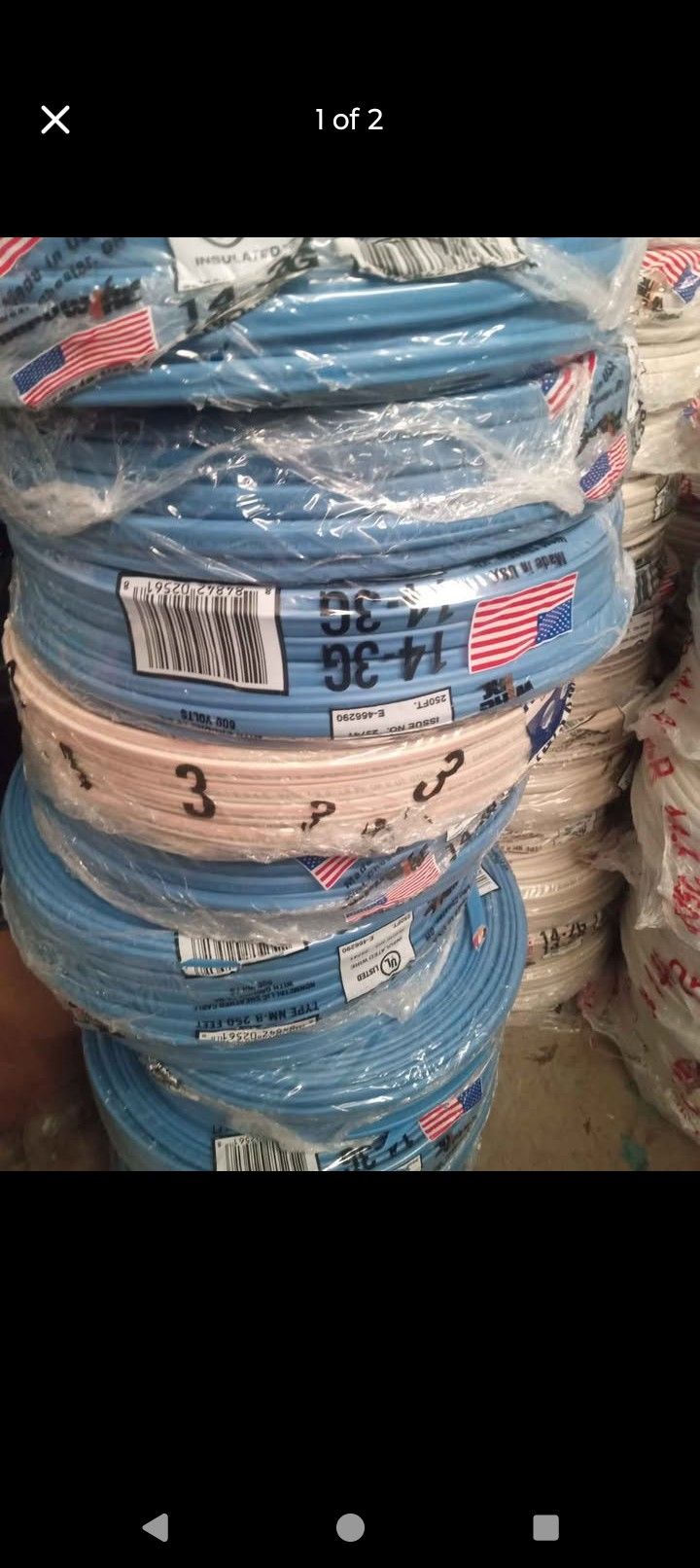 14/3 Copper Wire 250 Ft Long