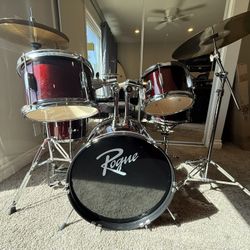 Rogue RGD0520 5-Piece Complete Drum Set Dark Red