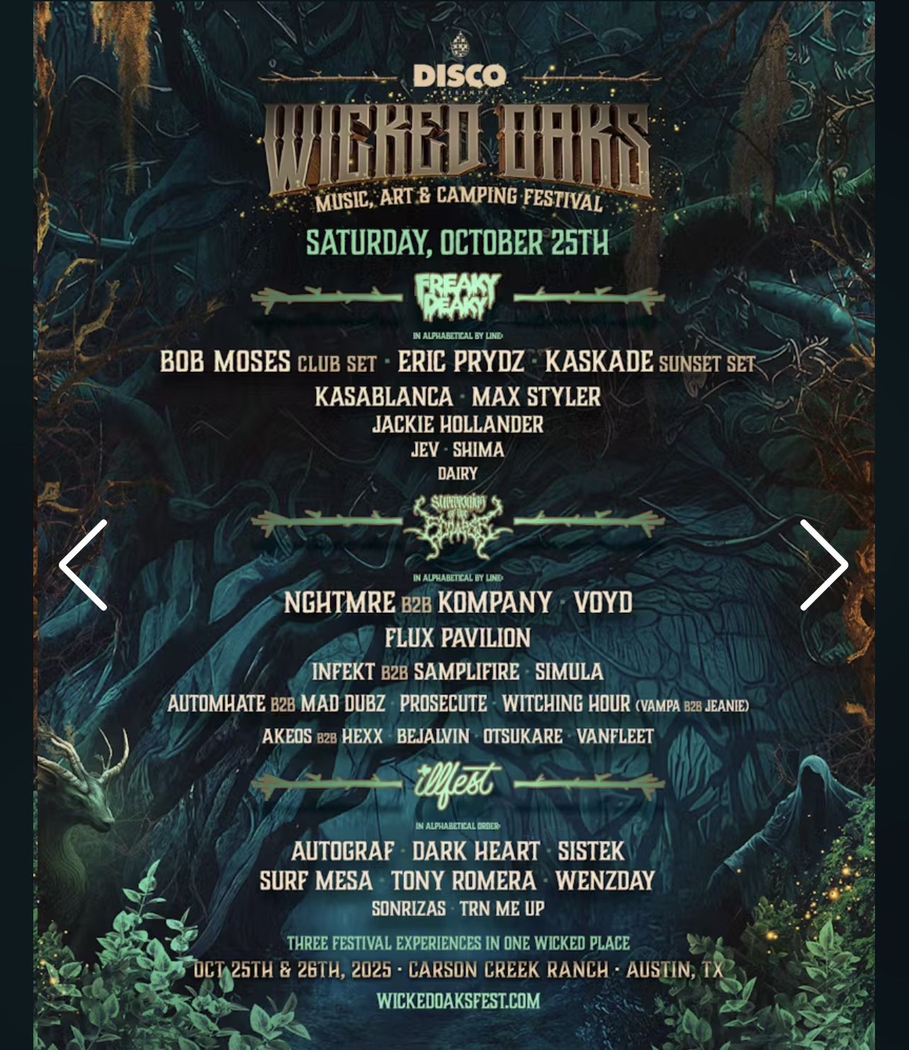 Wicked Oaks VIP Tickets ***Discounted***