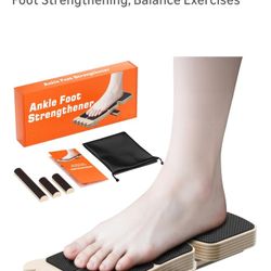 Ankle Balance Board, Solid Wood with Non-Slip Surface & "TOES" Design - Single Leg Stability Trainer for Ankle Support, Foot Strengthening, Balance Ex