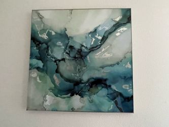 Modern mural brushed aluminum frame