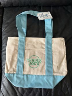 Trader Joe's Mini Pastel Canvas Tote Bag