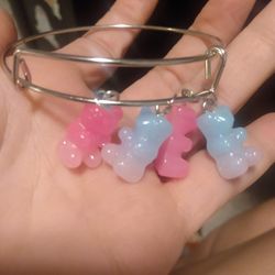 Adjustable Or Chain Link Charm Gummy Bear Bracelets 