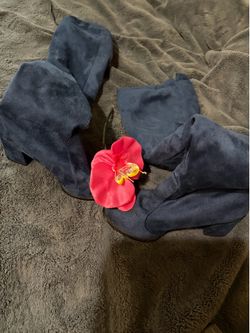 Navy blue 6.5 size over the knee boots