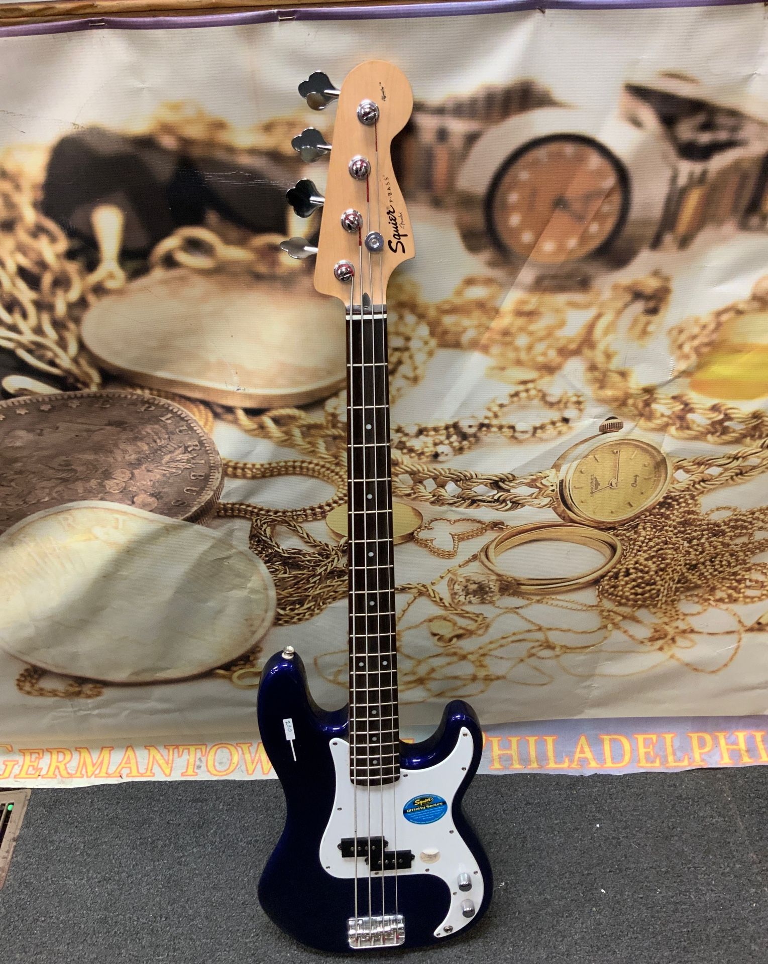 Squire p-bass guitar